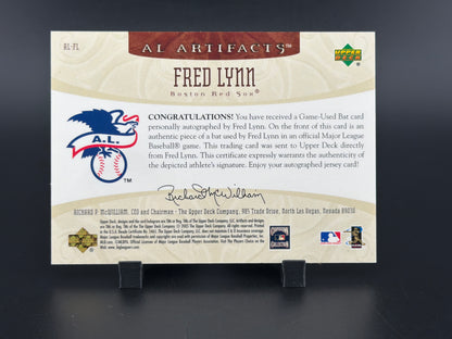 2005 Upper Deck Artifacts Fred Lynn #AL-FL /30 Game-Used Bat