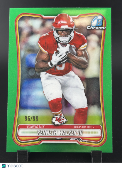 2026 Topps Bowman Chrome Kenneth Walker III #BCV-98 Green Refractor /99
