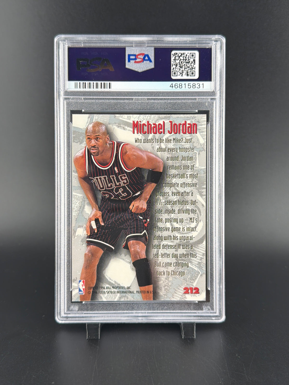 1995 Metal Michael Jordan #212 PSA 9