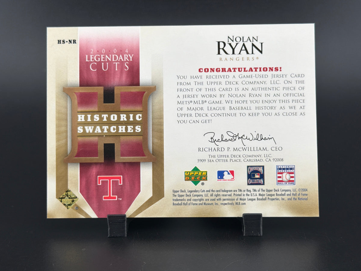 2006 Upper Deck SP Legendary Cuts Nolan Ryan #HS-NR Memorabilia