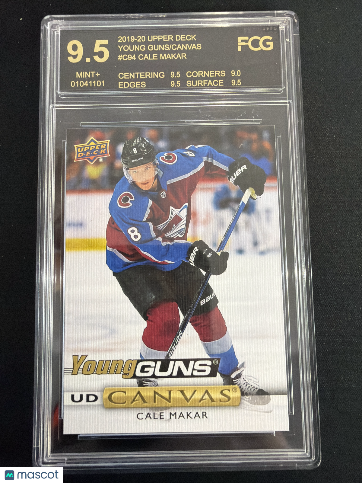 2019 Upper Deck Series 1 UD Canvas Cale Makar #C94 Young Guns