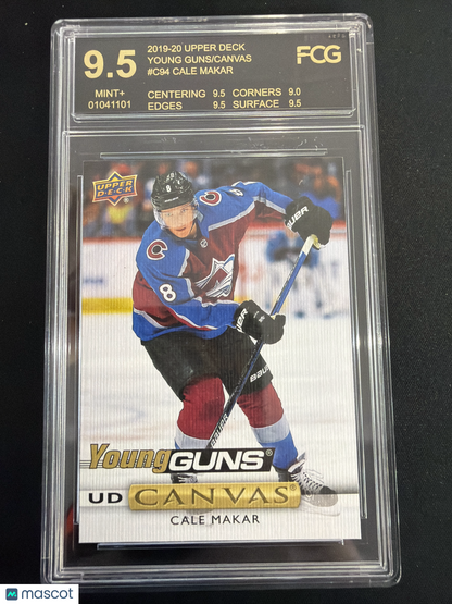 2019 Upper Deck Series 1 UD Canvas Cale Makar #C94 Young Guns