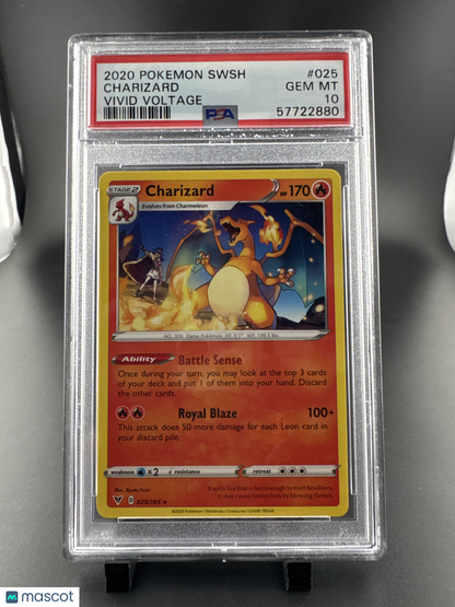 2020 Pokemon Sword & Shield Vivid Voltage Charizard Vivid Voltage PSA 10 #025