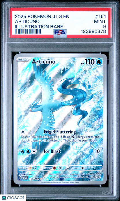 2025 Pokemon JTG EN-Journey Together Articuno Illustration Rare PSA 9 #161
