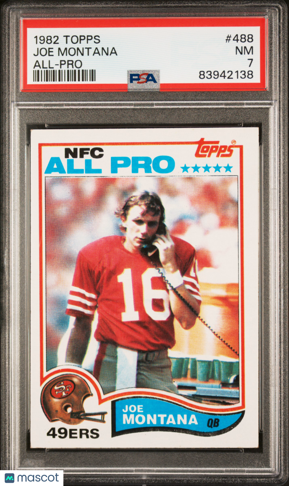 1982 Topps Joe Montana #488 All Pro PSA 7