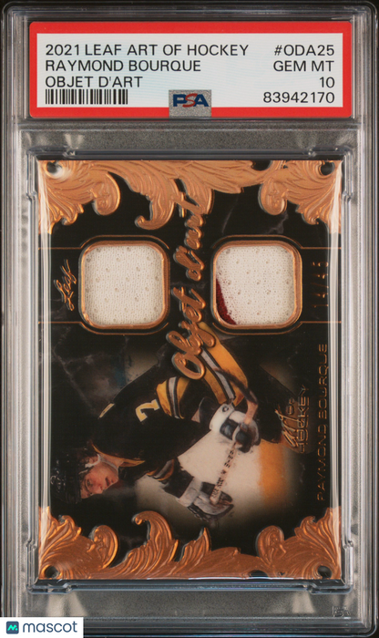 2021-2022 Leaf Art Of Hockey Objet D'art Raymond Bourque #ODA25 PSA 10