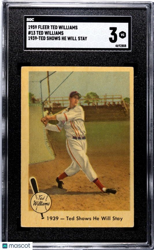 1959 Fleer Ted Williams - Ted Williams #13