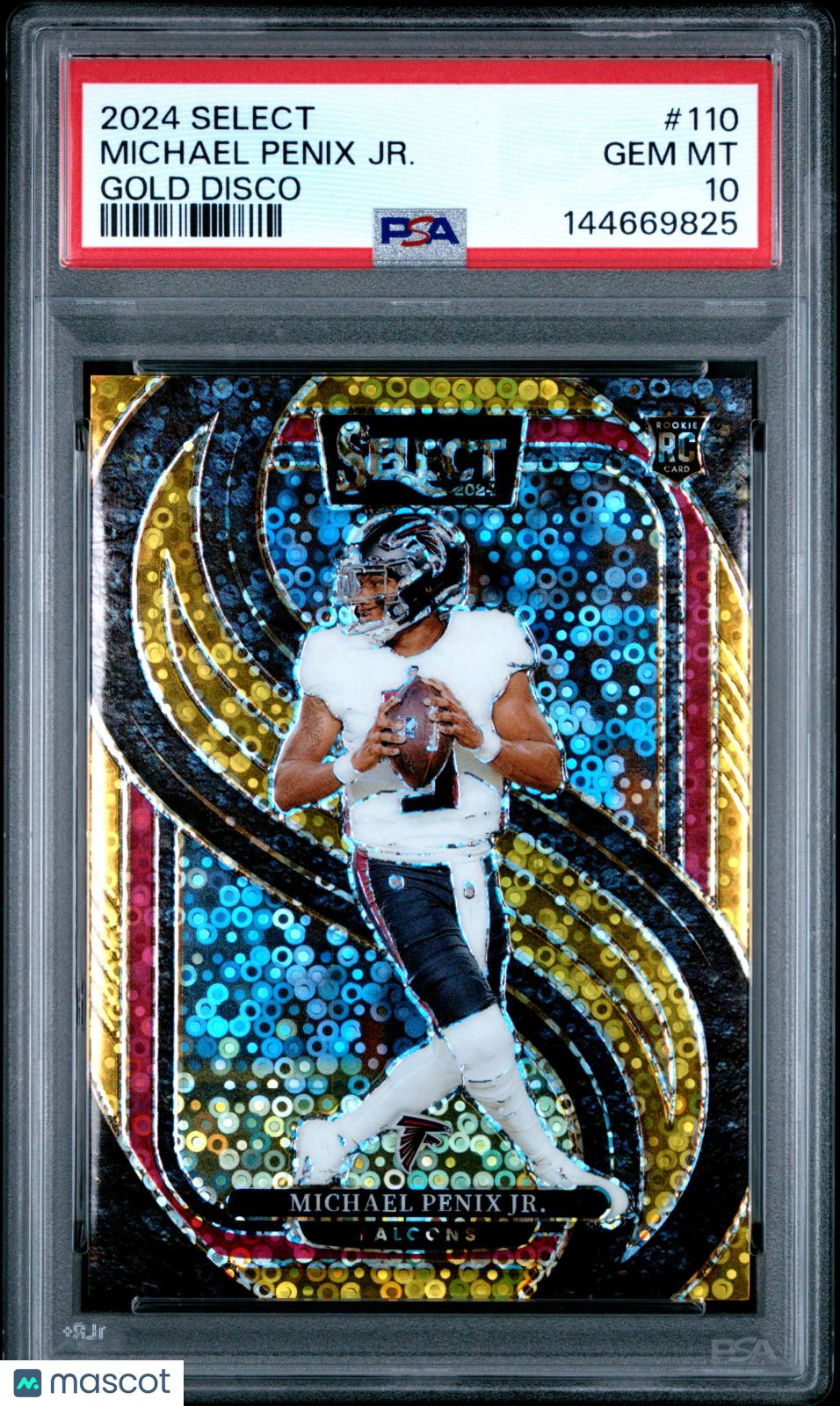 2024 Panini Select Michael Penix JR. #110 Gold Disco 3/10 PSA 10