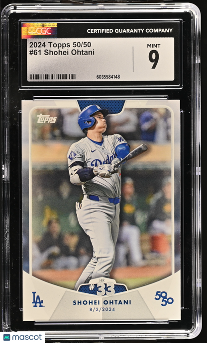 2024 Topps 50/50 Shohei Ohtani #61 CGC 9