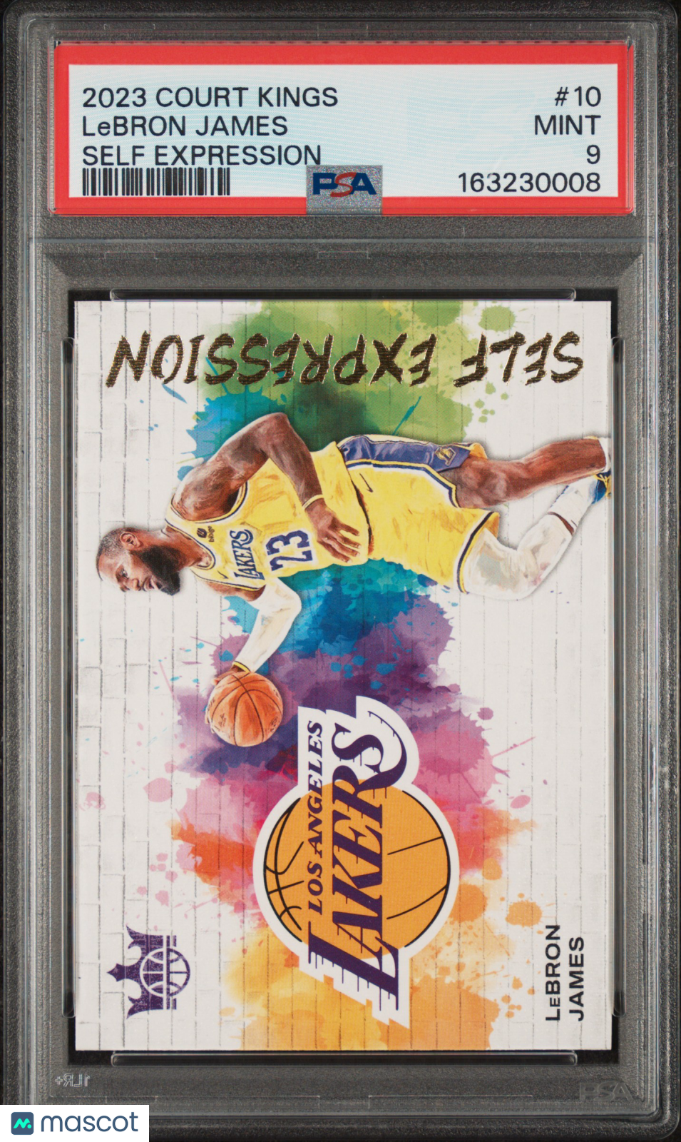 2023 Panini Court Kings Self Expression LeBron James #10 PSA 9