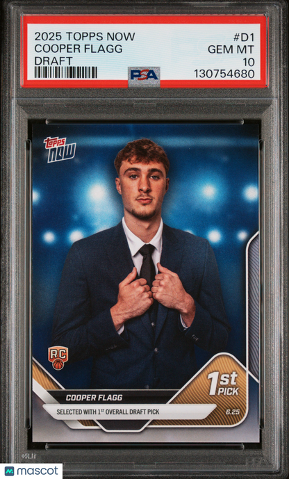 2025 Topps Now Draft Cooper Flagg #D1 PSA 10