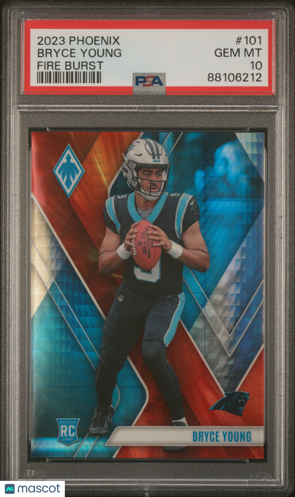 2023 Panini Phoenix Bryce Young #101 Fire Burst PSA 10