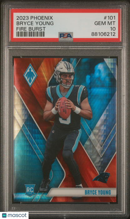 2023 Panini Phoenix Bryce Young #101 Fire Burst PSA 10