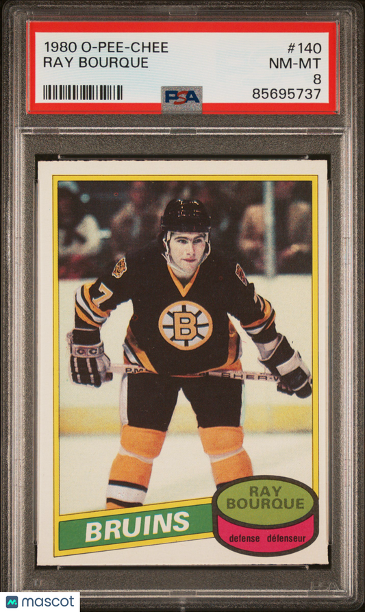 1980 O-Pee-Chee Ray Bourque #140 PSA 8