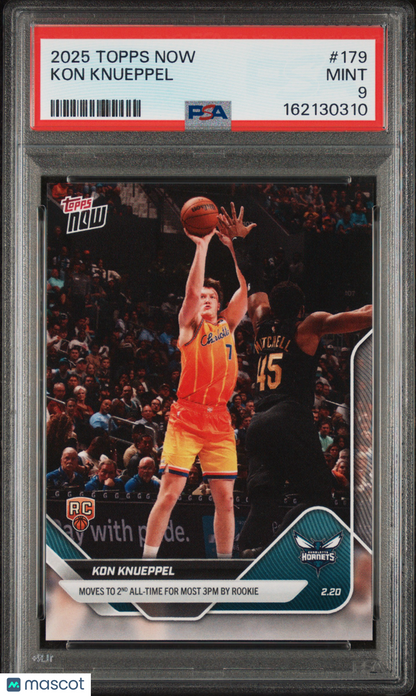 2025 Topps Now Kon Knueppel #179 PSA 9