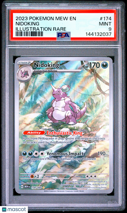 2023 Pokemon Mew EN-151 Nidoking Illustration Rare PSA 9 #174