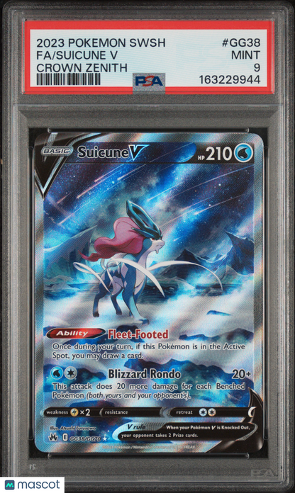 2023 Pokemon Sword And Shield Crown Zenith Suicune V Crown Zenith Fa PSA 9 #GG38