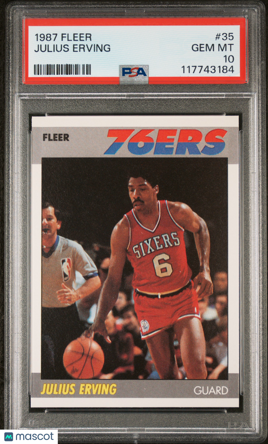 1987 Fleer Julius Erving #35 PSA 10