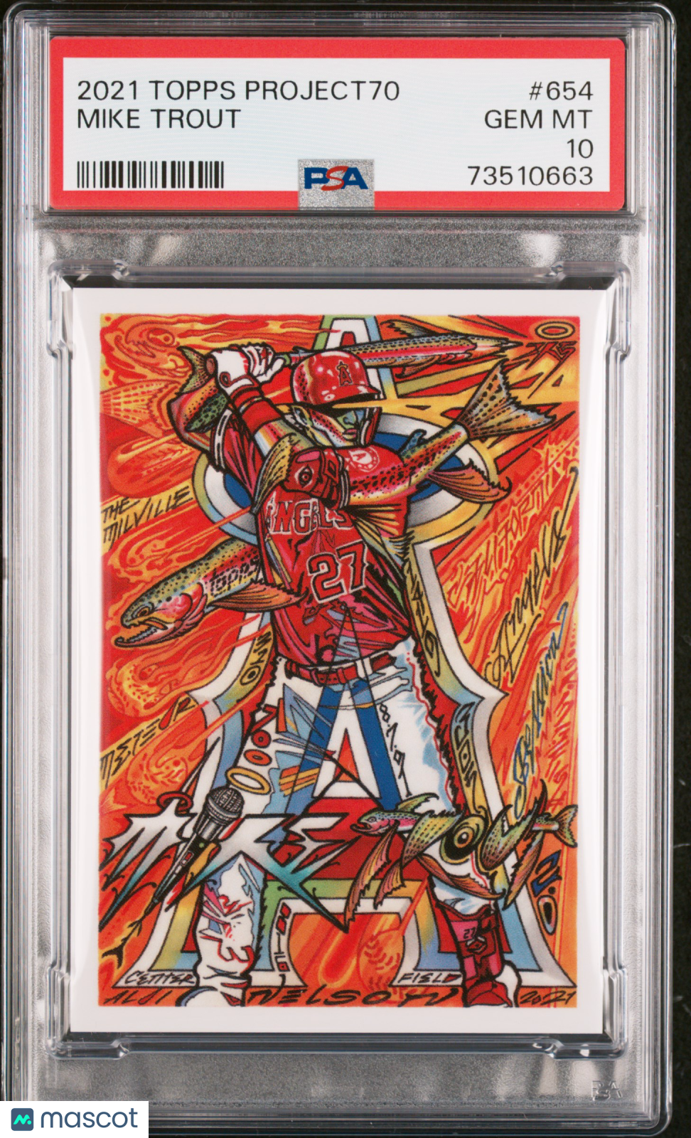 2021 Topps Project70 Mike Trout #654 PSA 10