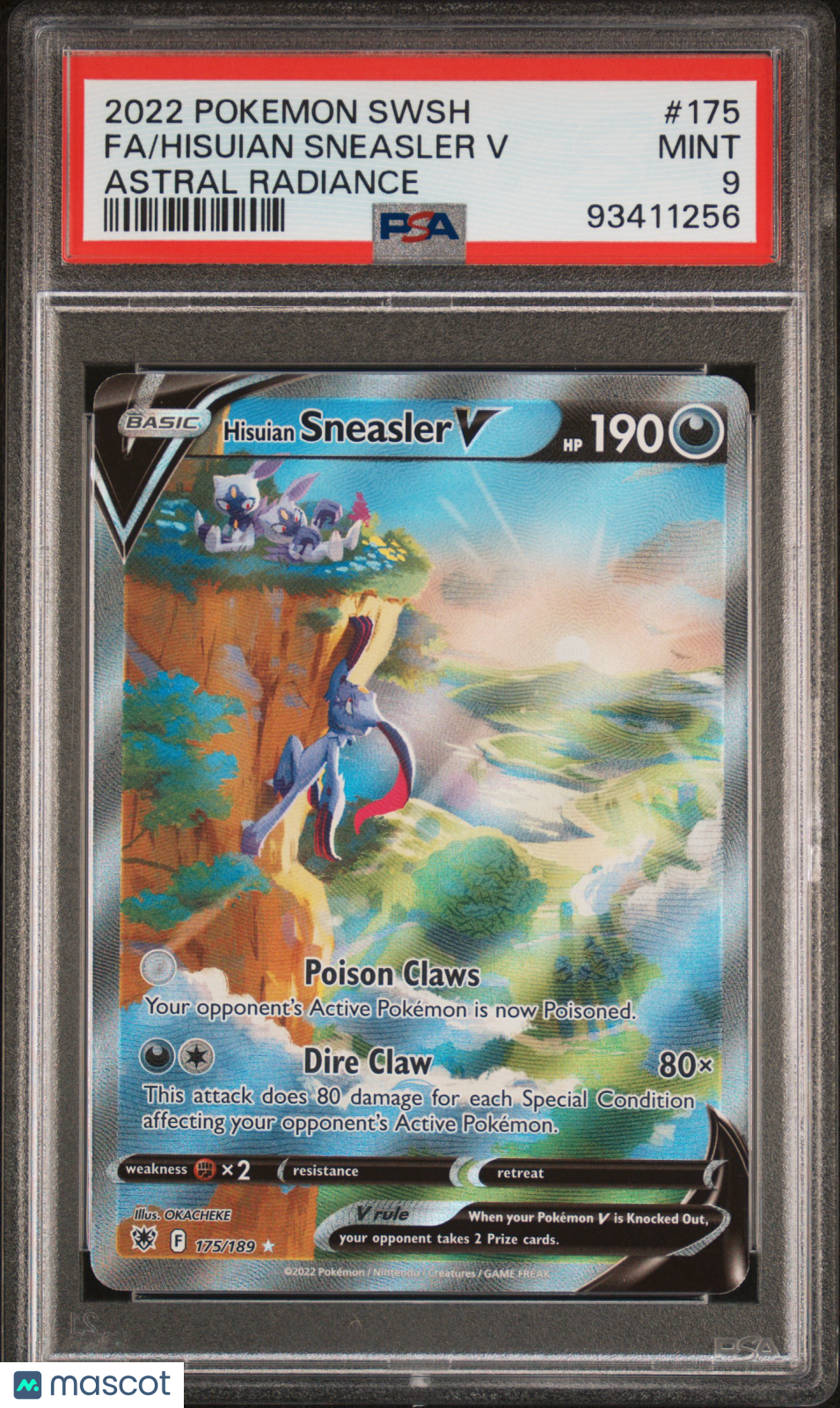 2022 Pokemon Sword & Shield Astral Radiance Hisuian Sneasler V Astral Radiance
