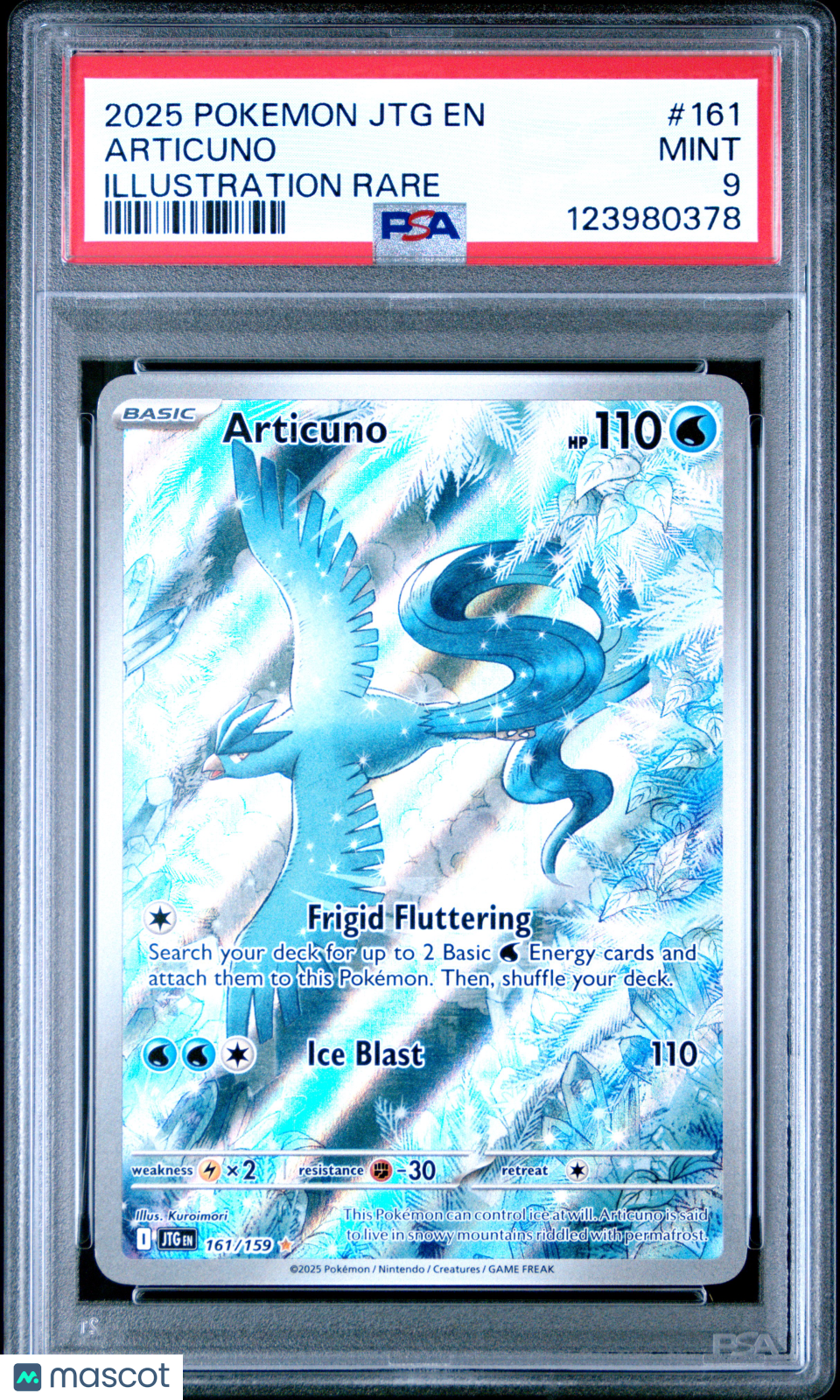 2025 Pokemon JTG EN-Journey Together Articuno Illustration Rare PSA 9 #161