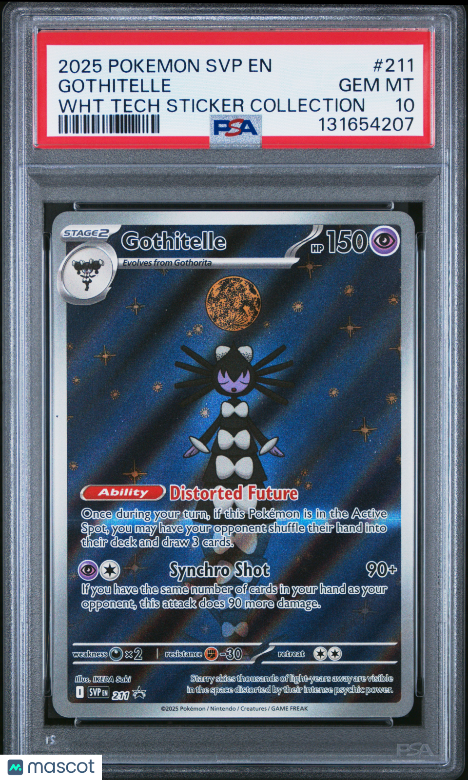 2025 Pokemon SVP EN-SV Black Star Promo Gothitelle WHT Tech Sticker Coll. #211