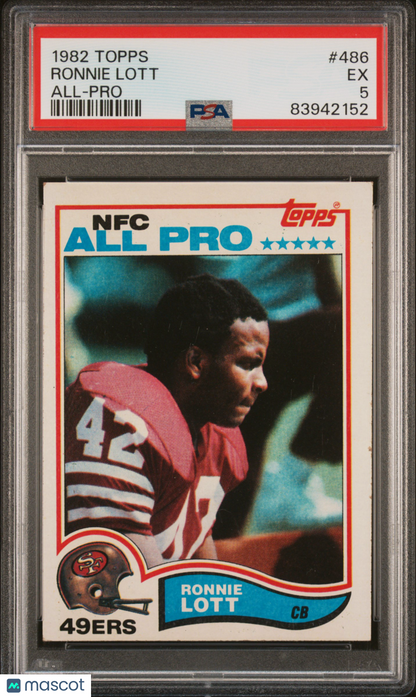 1982 Topps Ronnie Lott #486 All Pro PSA 5