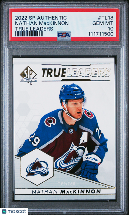 2022 SP Authentic True Leaders Nathan Mackinnon #TL18 PSA 10