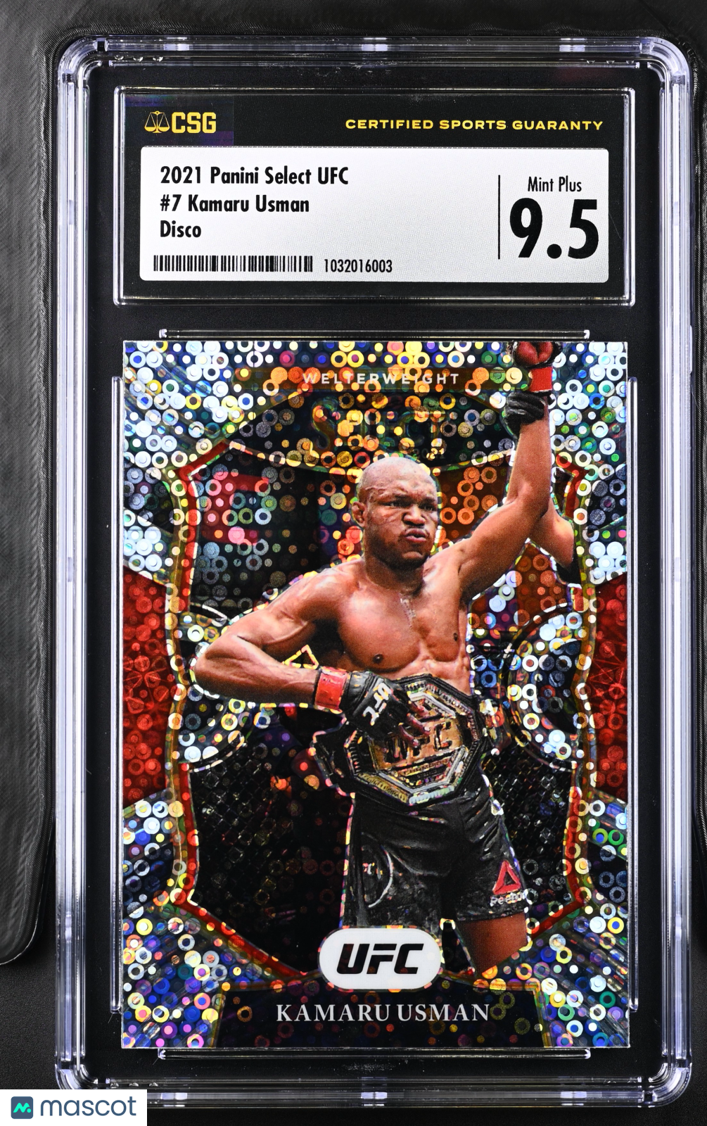 2021 Panini Select UFC Kamaru Usman #7 Disco / CGC 9.5