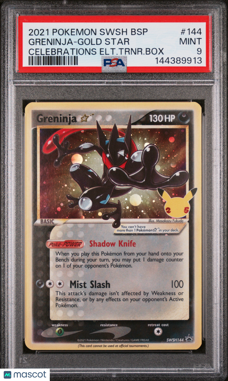 2021 Pokemon Swsh Black Star Promo Greninja-Gold Star Celebrations  #144