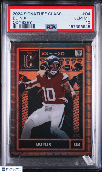 2024 Topps Signature Class Odyssey Bo Nix #O4 PSA 10