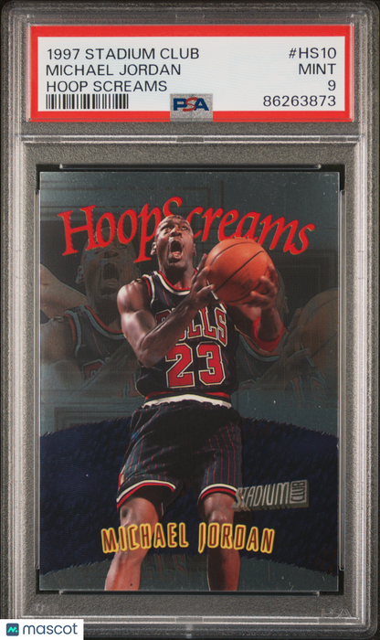 1997 Stadium Club Hoop Screams Michael Jordan #HS10 PSA 9