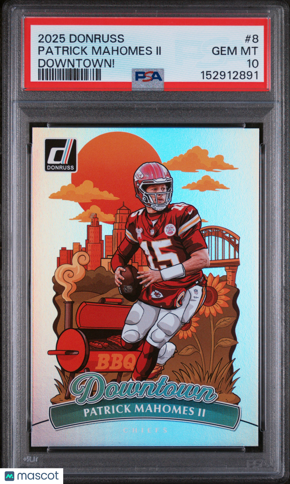 2025 Panini Donruss Downtown Patrick Mahomes II #8 PSA 10