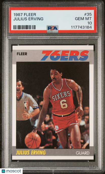 1987 Fleer Julius Erving #35 PSA 10