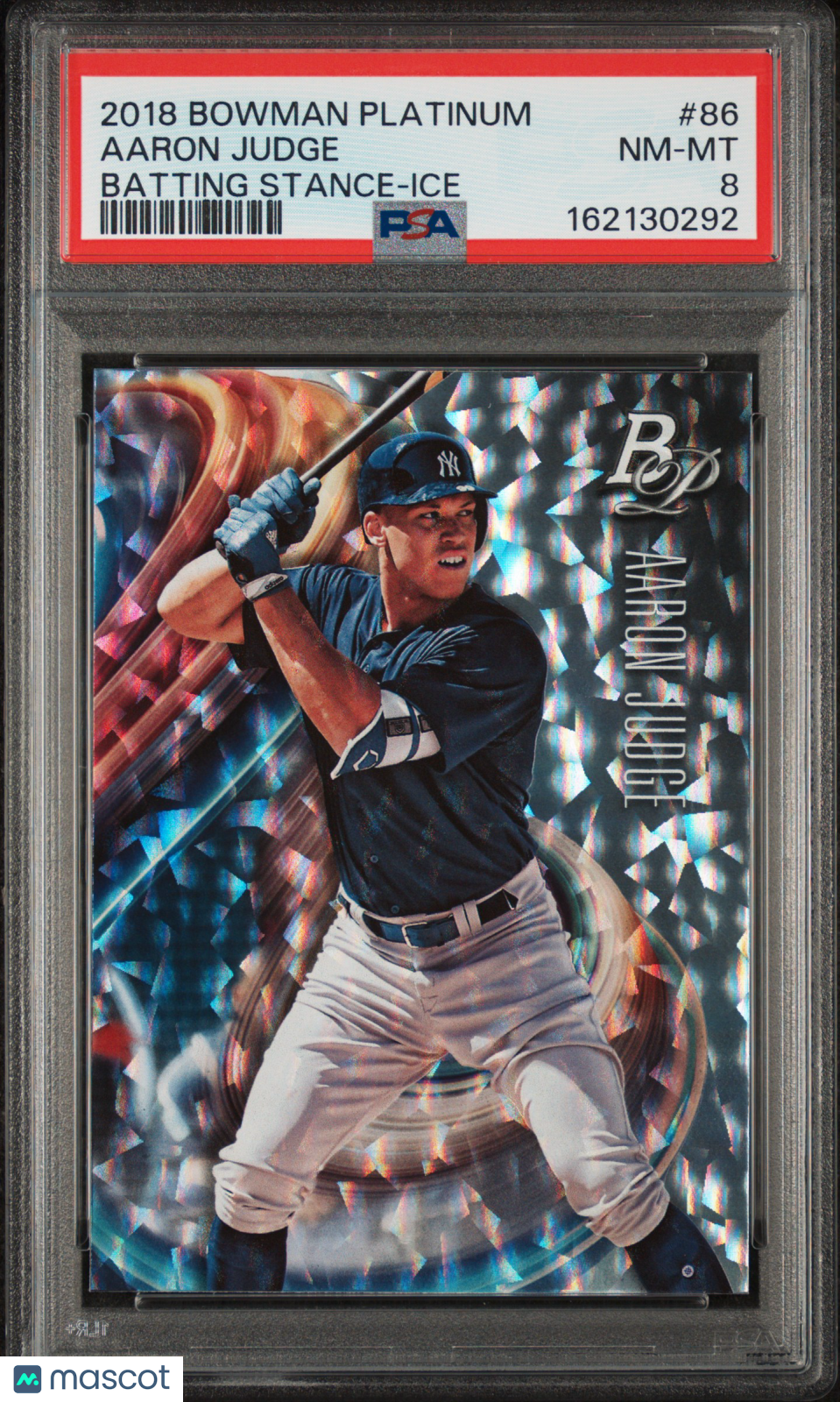 2018 Bowman Platinum Aaron Judge #86 Batting Stance Ice PSA 8