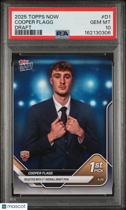 2025 Topps Now Draft Cooper Flagg #D1 PSA 10