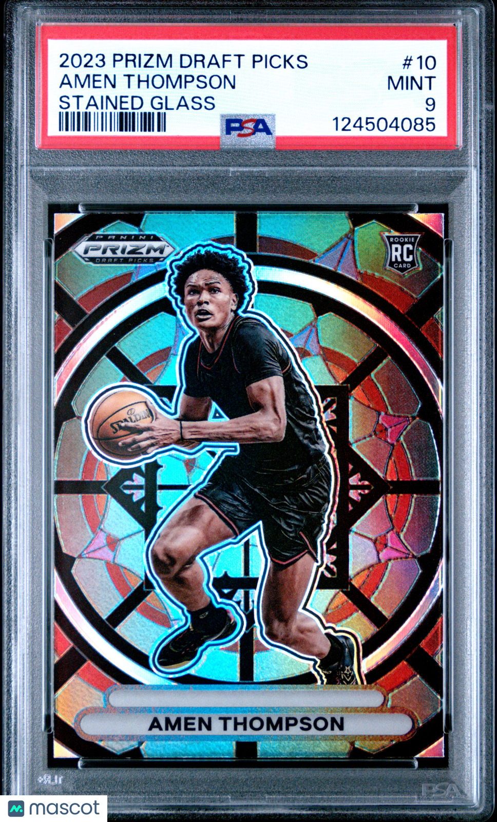 2023 Panini Prizm Draft Picks Stained Glass Amen Thompson #10 PSA 9