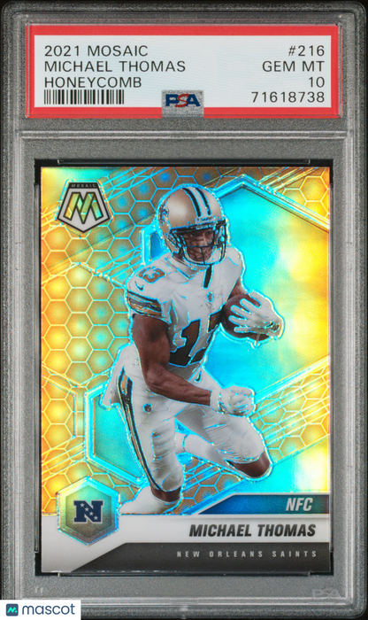2021 Panini Mosaic Michael Thomas #216 Honeycomb PSA 10