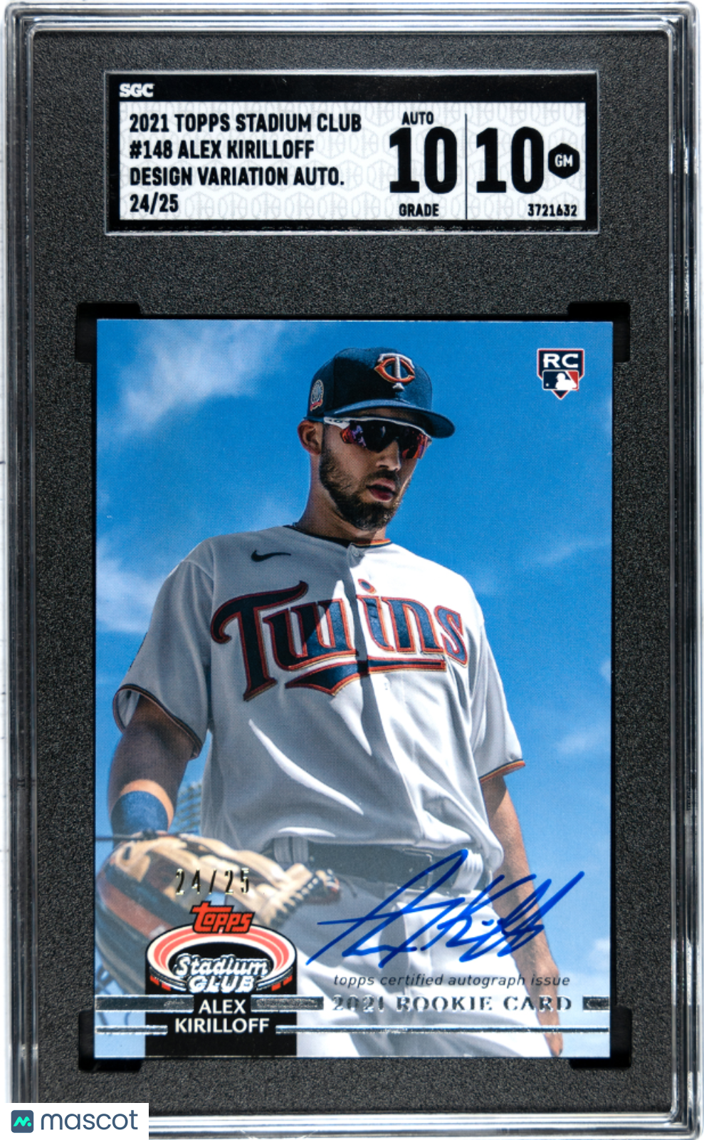 2021 Topps Stadium Club Alex Kirilloff #148 Design Var. Autograph