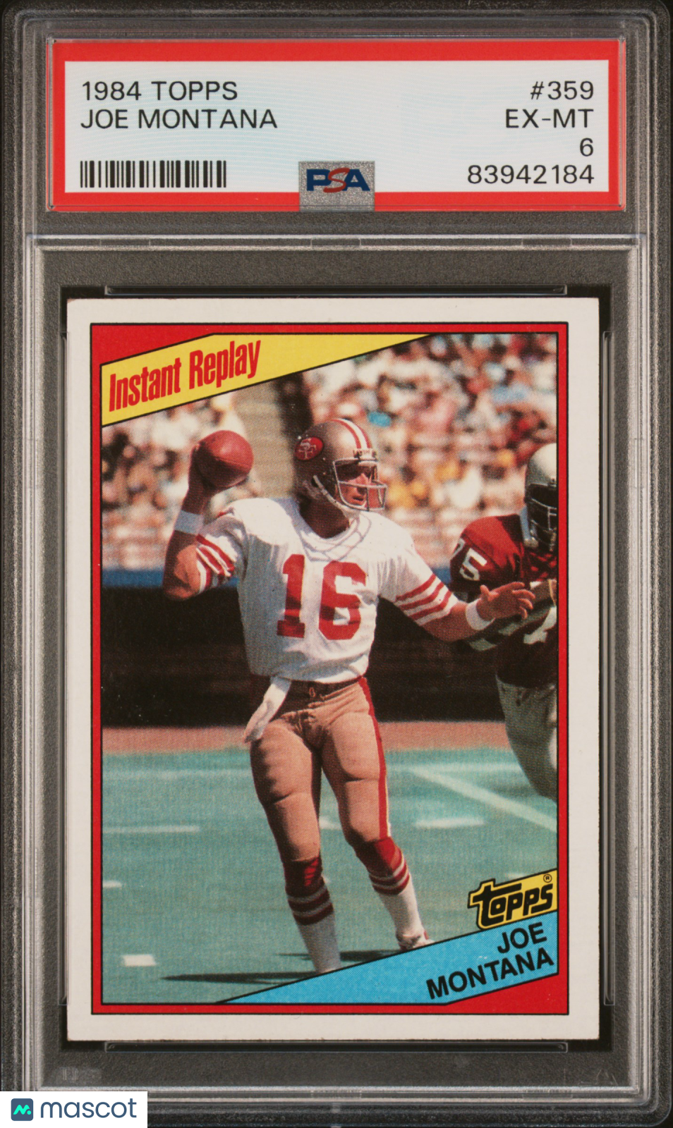 1984 Topps Joe Montana #359 PSA 6