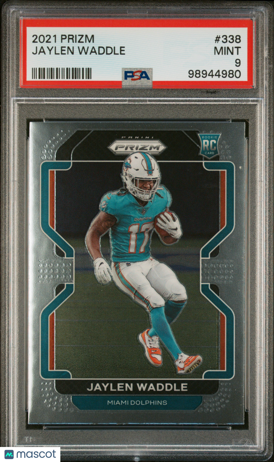 2021 Panini Prizm Jaylen Waddle #338 PSA 9