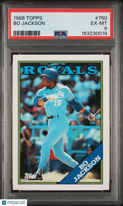 1988 Topps Bo Jackson #750 PSA 6