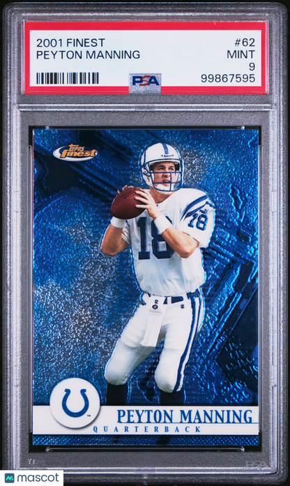 2001 Finest Peyton Manning #62 PSA 9