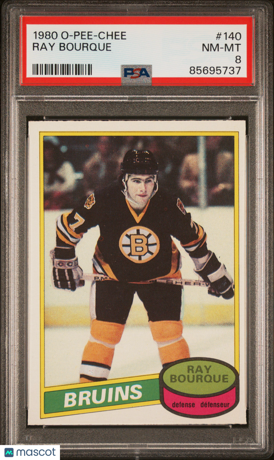 1980 O-Pee-Chee Ray Bourque #140 PSA 8