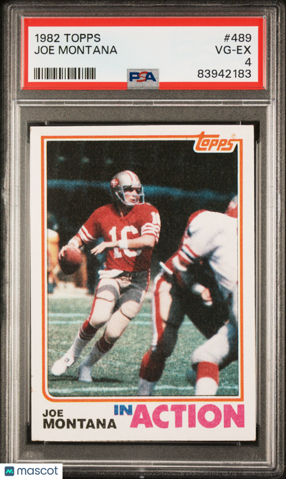 1982 Topps Joe Montana #489 PSA 4