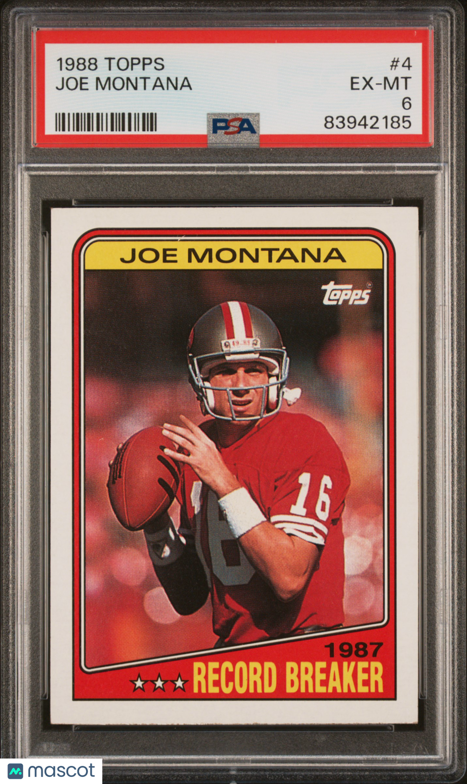 1988 Topps Joe Montana #4 PSA 6