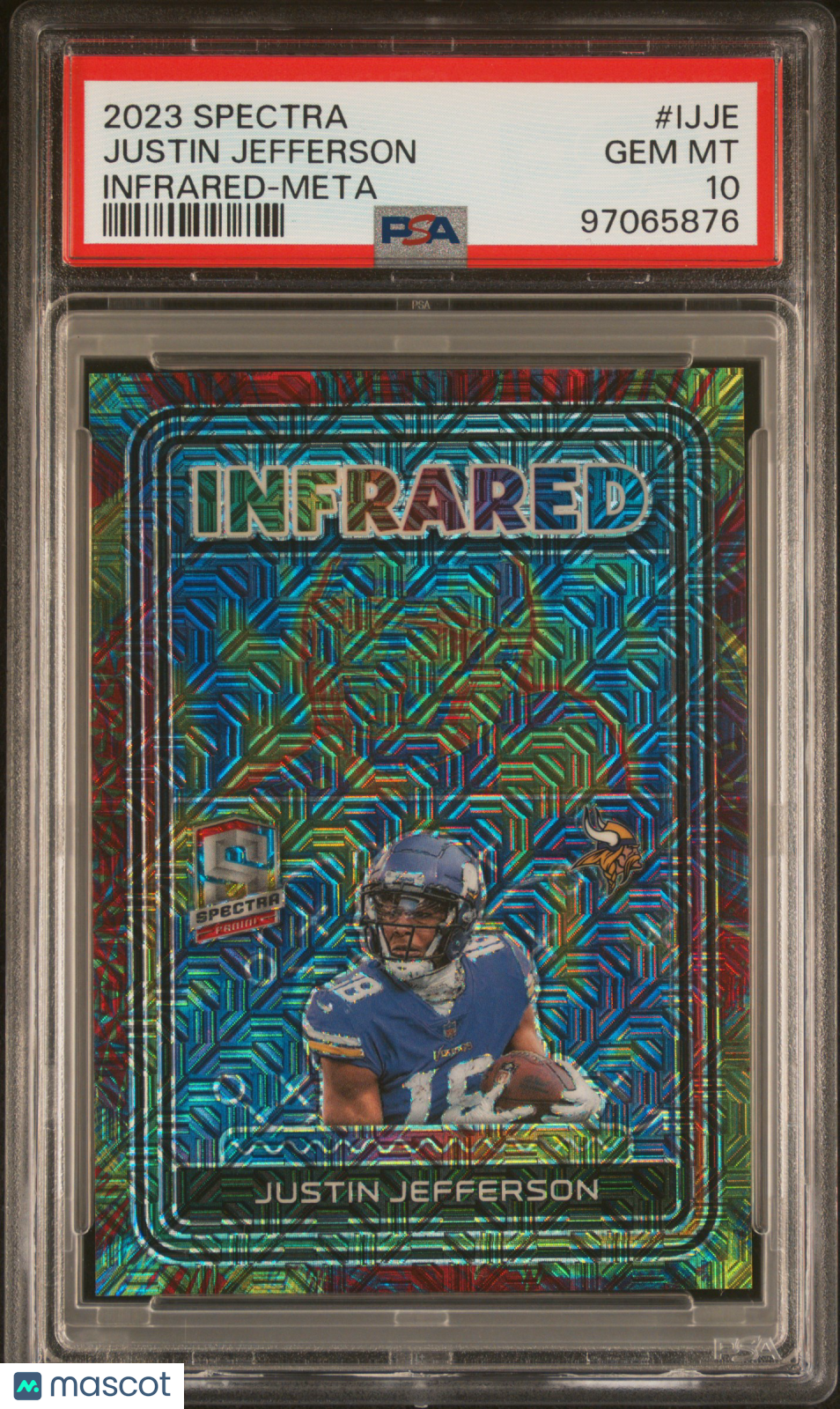 2023 Panini Spectra Infrared Justin Jefferson #IJJE Meta PSA 10