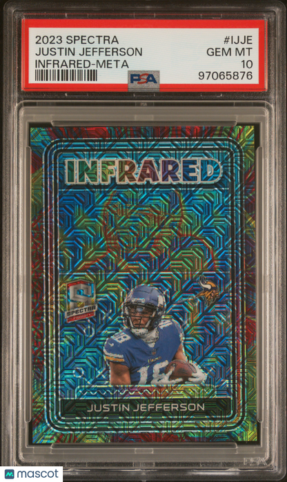 2023 Panini Spectra Infrared Justin Jefferson #IJJE Meta PSA 10