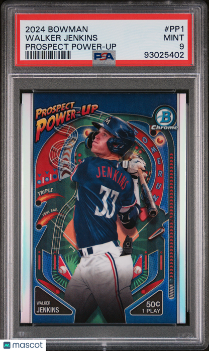 2024 Bowman Prospect Power-Up Walker Jenkins #PP1 PSA 9