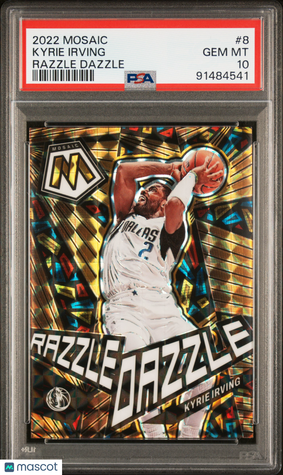 2022 Panini Mosaic Razzle Dazzle Kyrie Irving #8 PSA 10